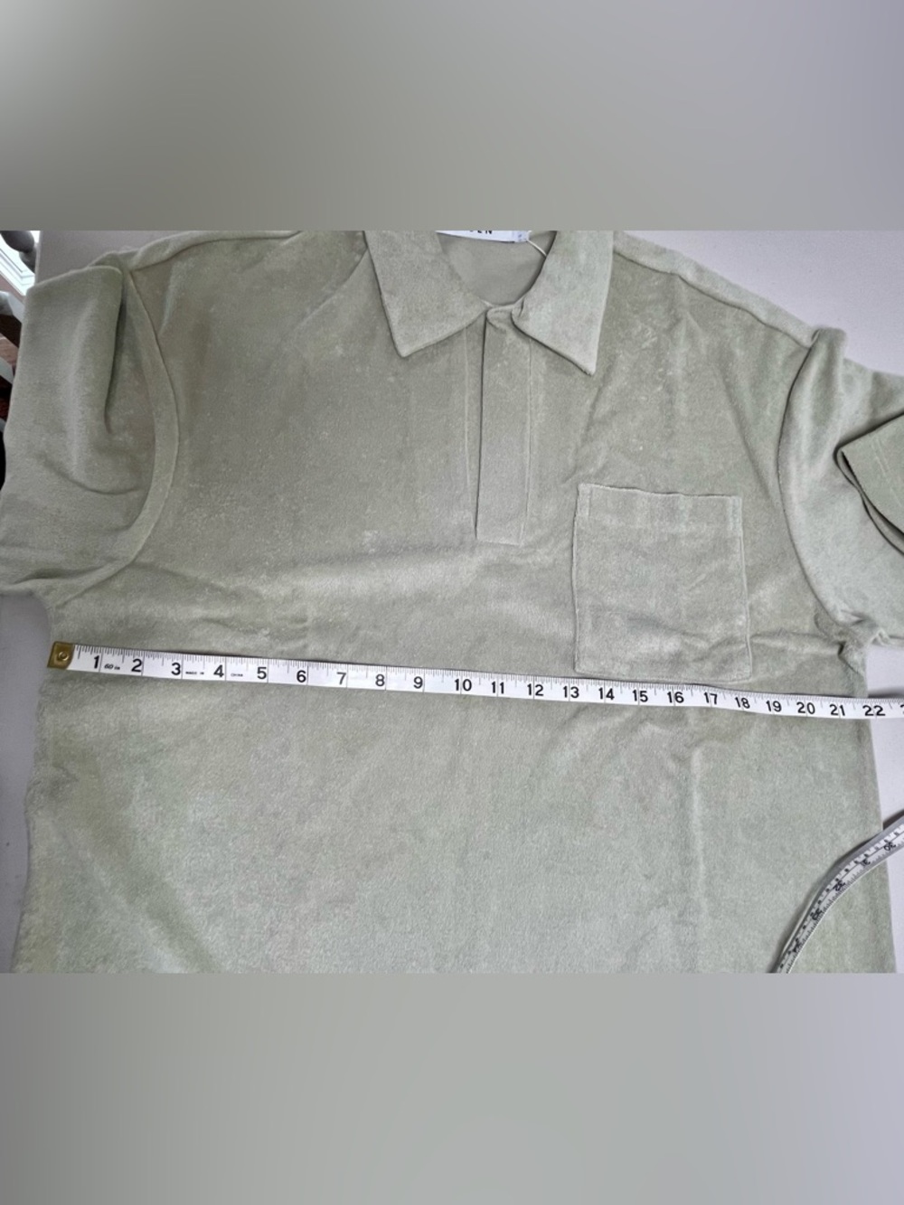 Relaxed Terry Polo in Light Sage, unisex, Size Large, NWT - Picture 9 of 11